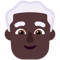 Man- Dark Skin Tone- White Hair emoji on Microsoft